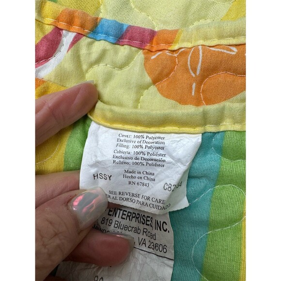 C & F Quilt Set Full/Queen Multicolor Coastal Flip Flop Beach W/Matching Shams - Picture 6 of 10